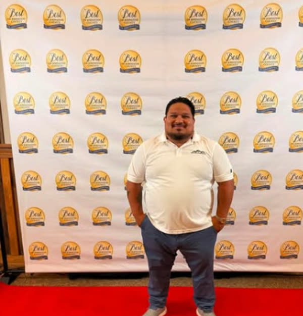 Geovani Serrano at the Best of Johnston County 2026 awards